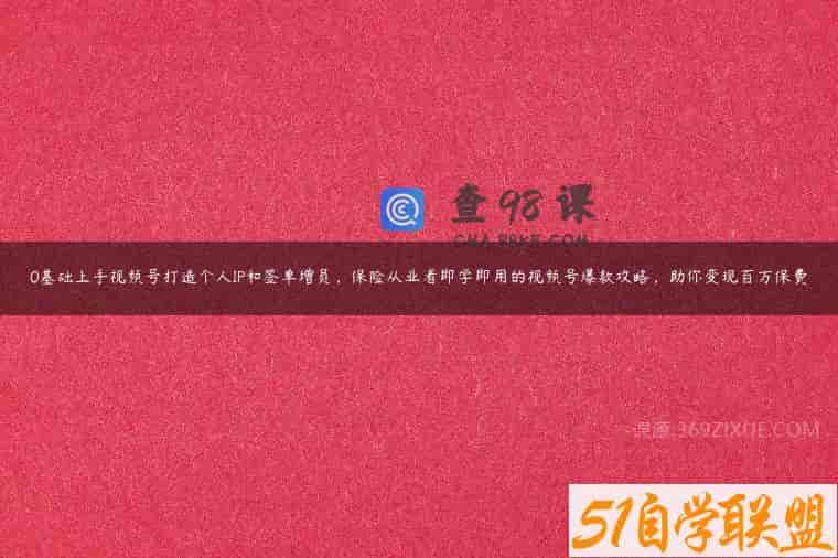0基础上手视频号打造个人IP和签单增员，保险从业者即学即用的视频号爆款攻略，助你变现百万保费