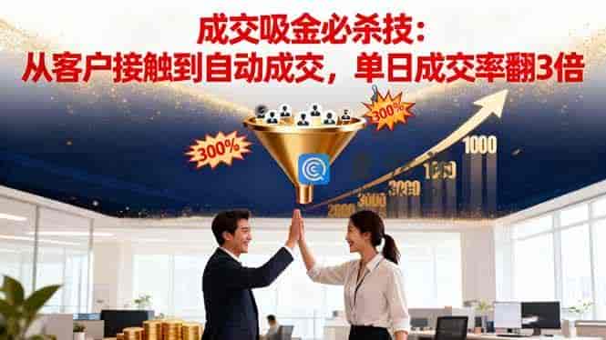 吸金成交营销必杀技：从客户接触到自动成交，单日成交率翻3倍