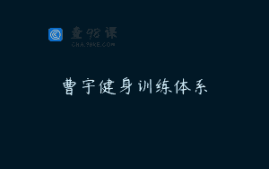 曹宇健身训练体系