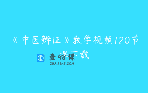 《中医辨证》教学视频120节课下载
