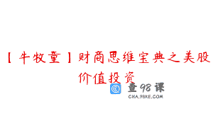 【牛牧童】财商思维宝典之美股价值投资