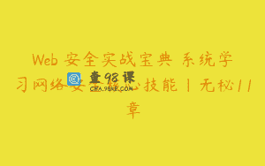 Web 安全实战宝典 系统学习网络安全核心技能|无秘11章