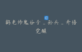 鹤老师鬼谷子_孙兵_开悟觉醒