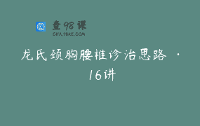 龙氏颈胸腰椎诊治思路 · 16讲